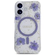 Husa premium pentru  iPhone 16 compatibila MagSafe Guess Luxury Series - Mov