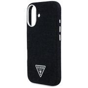 Husa premium pentru  iPhone 16 compatibila MagSafe Guess Luxury Series - Negru denim
