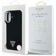 Husa premium pentru  iPhone 16 compatibila MagSafe Guess Luxury Series - Negru denim