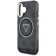 Husa premium pentru  iPhone 16 compatibila MagSafe Guess Luxury Series - Negru