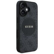 Husa premium pentru  iPhone 16 compatibila MagSafe Guess Luxury Series - Negru