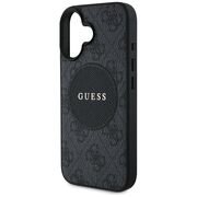 Husa premium pentru  iPhone 16 compatibila MagSafe Guess Luxury Series - Negru