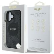 Husa premium pentru  iPhone 16 compatibila MagSafe Guess Luxury Series - Negru