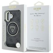 Husa premium pentru  iPhone 16 compatibila MagSafe Guess Luxury Series - Negru