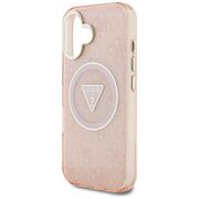 Husa premium pentru  iPhone 16 compatibila MagSafe Guess Luxury Series - Roz
