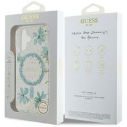 Husa premium pentru  iPhone 16 compatibila MagSafe Guess Luxury Series - Turcoaz