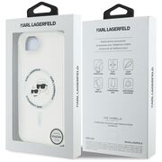 Husa premium pentru  iPhone 16e Karl Lagerfeld compatibila Magsafe - Ice