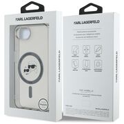 Husa premium pentru  iPhone 16e Karl Lagerfeld compatibila Magsafe - Transparent mat