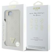 Husa premium pentru  iPhone 16e compatibila MagSafe Guess Luxury Series - Bej