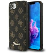 Husa premium pentru  iPhone 16e compatibila MagSafe Guess Luxury Series - Maro inchis