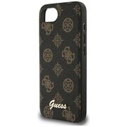 Husa premium pentru  iPhone 16e compatibila MagSafe Guess Luxury Series - Maro inchis