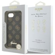 Husa premium pentru  iPhone 16e compatibila MagSafe Guess Luxury Series - Maro inchis