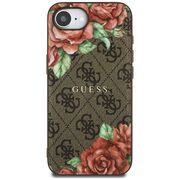 Husa premium pentru  iPhone 16e compatibila MagSafe Guess Luxury Series - Maro