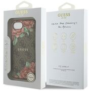 Husa premium pentru  iPhone 16e compatibila MagSafe Guess Luxury Series - Maro