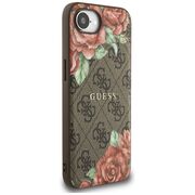 Husa premium pentru  iPhone 16e compatibila MagSafe Guess Luxury Series - Maro