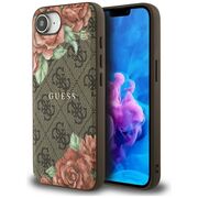 Husa premium pentru  iPhone 16e compatibila MagSafe Guess Luxury Series - Maro