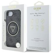 Husa premium pentru  iPhone 16e compatibila MagSafe Guess Luxury Series - Negru denim