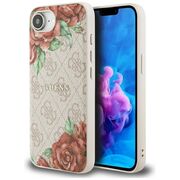 Husa premium pentru  iPhone 16e compatibila MagSafe Guess Luxury Series - Roz neon