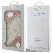 Husa premium pentru  iPhone 16e compatibila MagSafe Guess Luxury Series - Roz neon
