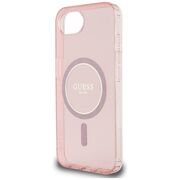 Husa premium pentru  iPhone 16e compatibila MagSafe Guess Luxury Series - Roz pal