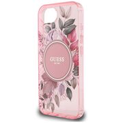 Husa premium pentru  iPhone 16e compatibila MagSafe Guess Luxury Series - Roz