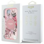 Husa premium pentru  iPhone 16e compatibila MagSafe Guess Luxury Series - Roz