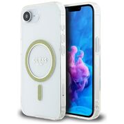 Husa premium pentru  iPhone 16e compatibila MagSafe Guess Luxury Series - Transparent