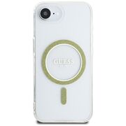Husa premium pentru  iPhone 16e compatibila MagSafe Guess Luxury Series - Transparent