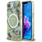 Husa premium pentru  iPhone 16e compatibila MagSafe Guess Luxury Series - Verde