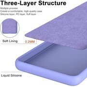Husa pentru  Motorola Edge 60 Fusion Liquid Silicone, subțire, captusita cu microfibra, anti amprentă, protectie cameră foto, Mov