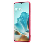 Husa pentru  Motorola Edge 60 Fusion Liquid Silicone, subțire, captusita cu microfibra, anti amprentă, protectie cameră foto, Fucsia