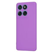 Husa pentru  Motorola Edge 60 Fusion Liquid Silicone, subțire, captusita cu microfibra, anti amprentă, protectie cameră foto, Mov
