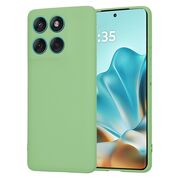 Husa pentru  Motorola Edge 60 Fusion Liquid Silicone, subțire, captusita cu microfibra, anti amprentă, protectie cameră foto, Verde deschis