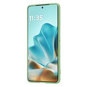 Husa pentru  Motorola Edge 60 Fusion Liquid Silicone, subțire, captusita cu microfibra, anti amprentă, protectie cameră foto, Verde deschis