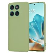 Husa pentru  Motorola Edge 60 Fusion Liquid Silicone, subțire, captusita cu microfibra, anti amprentă, protectie cameră foto, Verde