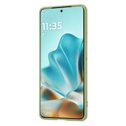Husa pentru  Motorola Edge 60 Fusion Liquid Silicone, subțire, captusita cu microfibra, anti amprentă, protectie cameră foto, Verde