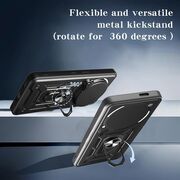 Husa pentru  Nothing Phone (3a) Pro Ring Armor Kickstand Tough Rugged Cover cu protectie camera, Albastru