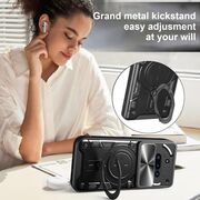 Husa pentru  Nothing Phone (3a) cu protecție pentru cameră și suport magnetic integrat Ring Shockproof, Negru
