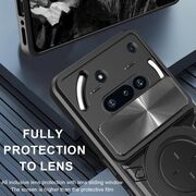 Husa pentru  Nothing Phone (3a) cu protecție pentru cameră și suport magnetic integrat Ring Shockproof, Negru