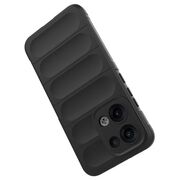 Husa pentru  Oppo Reno 13 Liquid Silicone, Microfibre Lining, Non-Slip Airbag Design, Negru