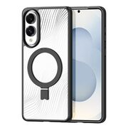 Husa pentru  Samsung Galaxy S25 Edge compatibila MagSafe, Flowing Lines Comfort Grip - transparent