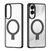 Husa pentru  Samsung Galaxy S25 Edge compatibila MagSafe, Flowing Lines Comfort Grip - transparent