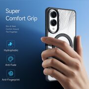 Husa pentru  Samsung Galaxy S25 Edge compatibila MagSafe, Flowing Lines Comfort Grip - transparent