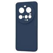 Husa pentru  Xiaomi 15 Ultra Liquid Silicone, subțire, captusita cu microfibra, anti amprentă, protectie cameră foto, Albastru