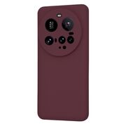 Husa pentru  Xiaomi 15 Ultra Liquid Silicone, subțire, captusita cu microfibra, anti amprentă, protectie cameră foto, Bordeaux