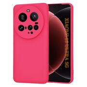 Husa pentru  Xiaomi 15 Ultra Liquid Silicone, subțire, captusita cu microfibra, anti amprentă, protectie cameră foto, Fucsia