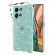 Husa pentru Moto G75 cu sclipici Liquid Crystal Glitter, Transparent
