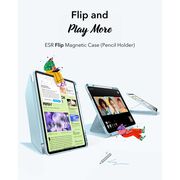 Husa pentru iPad Air 13 (2024, 2025) ESR - Flip Hybrid Folio cu functie sleep / wake-up, tip stand si slot pentru stylus - Albastru