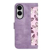 Husa tip carte pentru  Samsung Galaxy S25 Edge, functie stand si port carduri, Mov