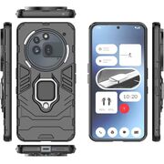 Husa pentru  Nothing Phone (3a) Pro cu inel Ring Armor Kickstand Tough, Negru